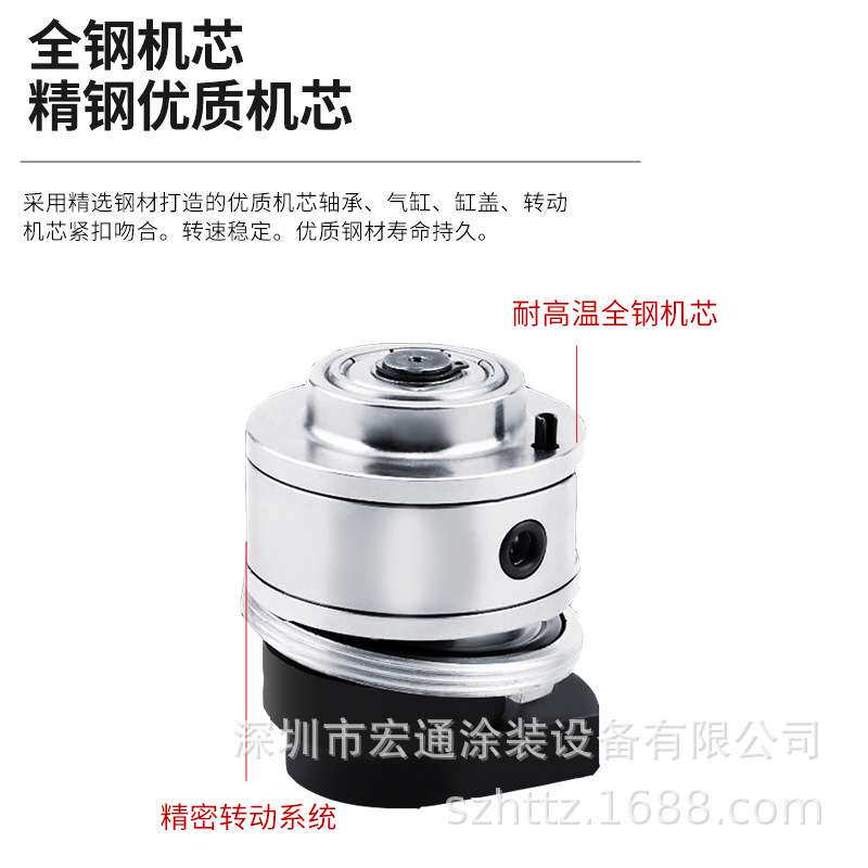 光沢气动打磨机5寸干磨机风动气磨机工业级砂纸机方形打蜡抛光机