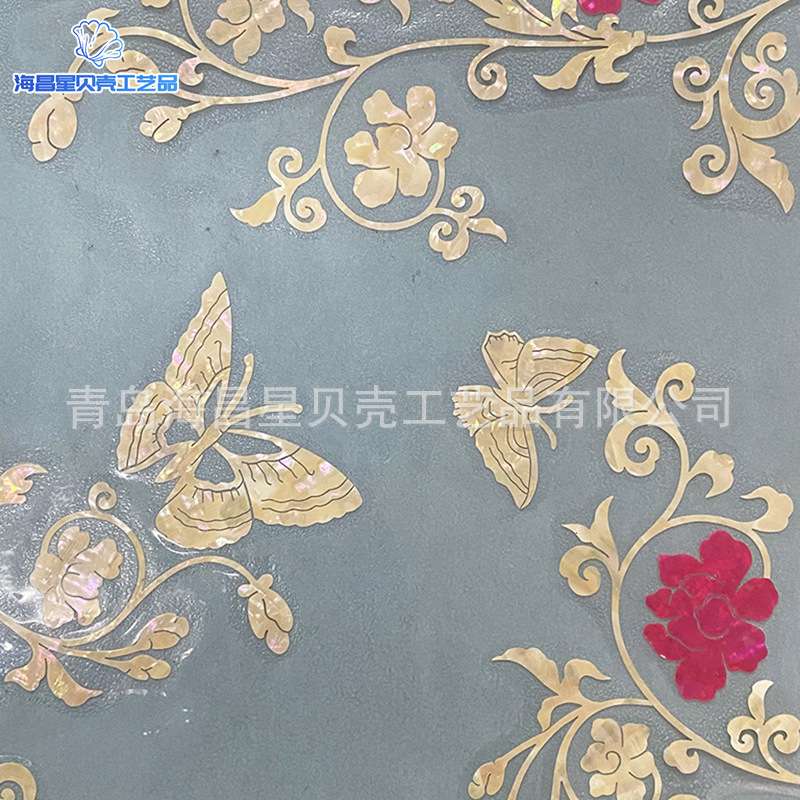 螺钿片手工雕花贝壳拼花吉他珠宝盒首饰盒镶嵌材料贝壳片拼花加工