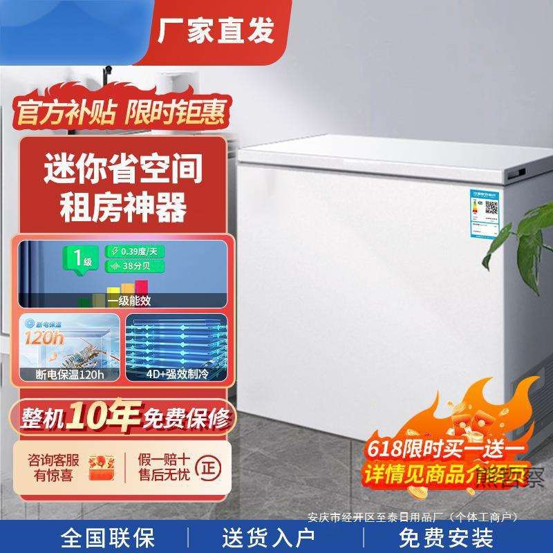 小冰柜家用小型冷冻保鲜迷你商用卧式冷柜储母乳柜节能省电