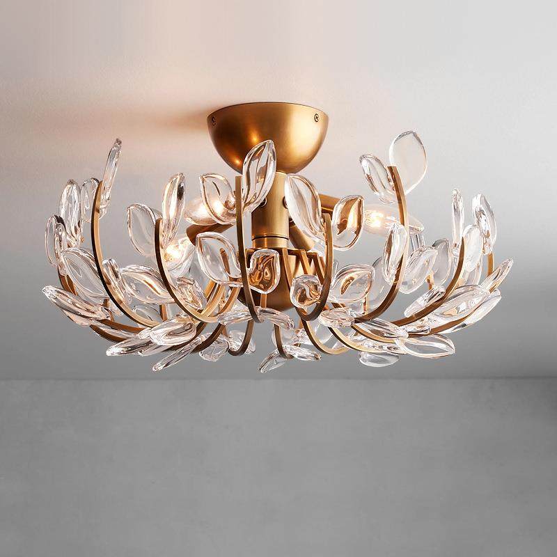 庆粤灯饰 出口北美Arhaus美式复古轻奢客厅卧室吸顶灯全铜水晶灯,鲜花速递/花卉仿真/绿植园艺,割草机/草坪机,淘宝优惠券,粉丝福利购,淘宝优惠卷