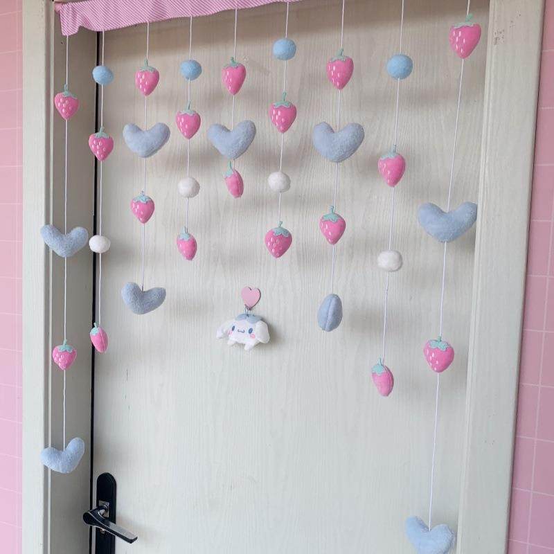 门帘卧室房间家用蓝色爱心草莓园门帘吊饰少女心门帘隔断帘,鲜花速递/花卉仿真/绿植园艺,割草机/草坪机,淘宝优惠券,粉丝福利购,淘宝优惠卷