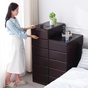 实木家用加深60cm储物柜抽屉式收纳柜小斗柜夹缝柜卧室客厅五斗柜