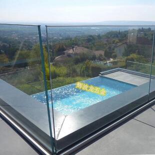 玻璃槽玻璃固定槽 铝合金玻璃槽 阳台玻璃护栏底槽 铝合金U型卡槽