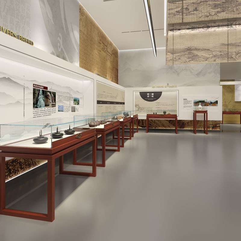 实木珠宝展示柜玻璃透明复古中式烤漆展柜台仿古玉器首饰展示架