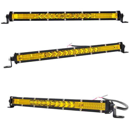 汽车led长条灯单排射灯前杠中网超亮远光灯强光车顶货车灯12v24v