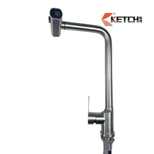Ketch Stainless Steel Brush Rainfall Pull Out Basin Faucet