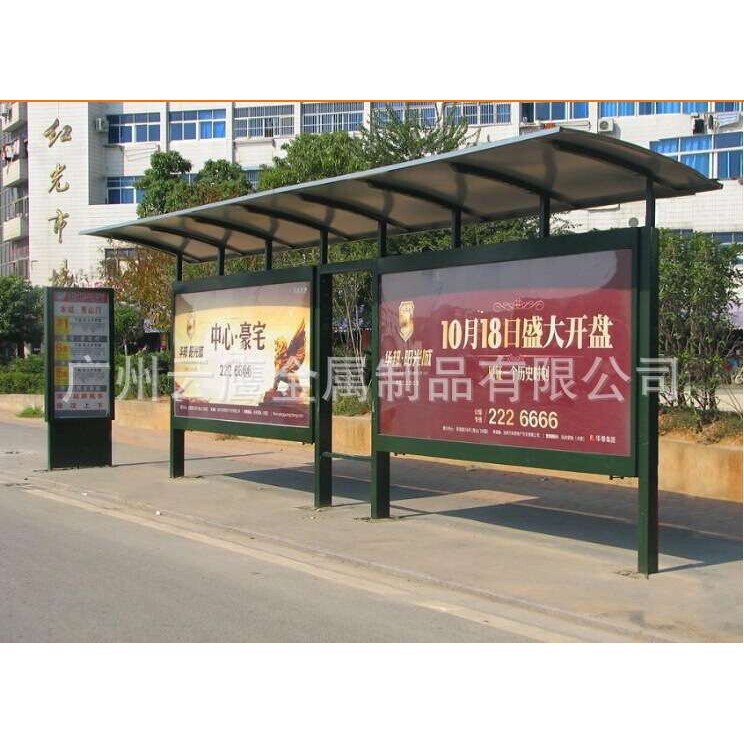 厂家专业制作不锈钢公交车站台，公交车广告栏 、 公交车站台。