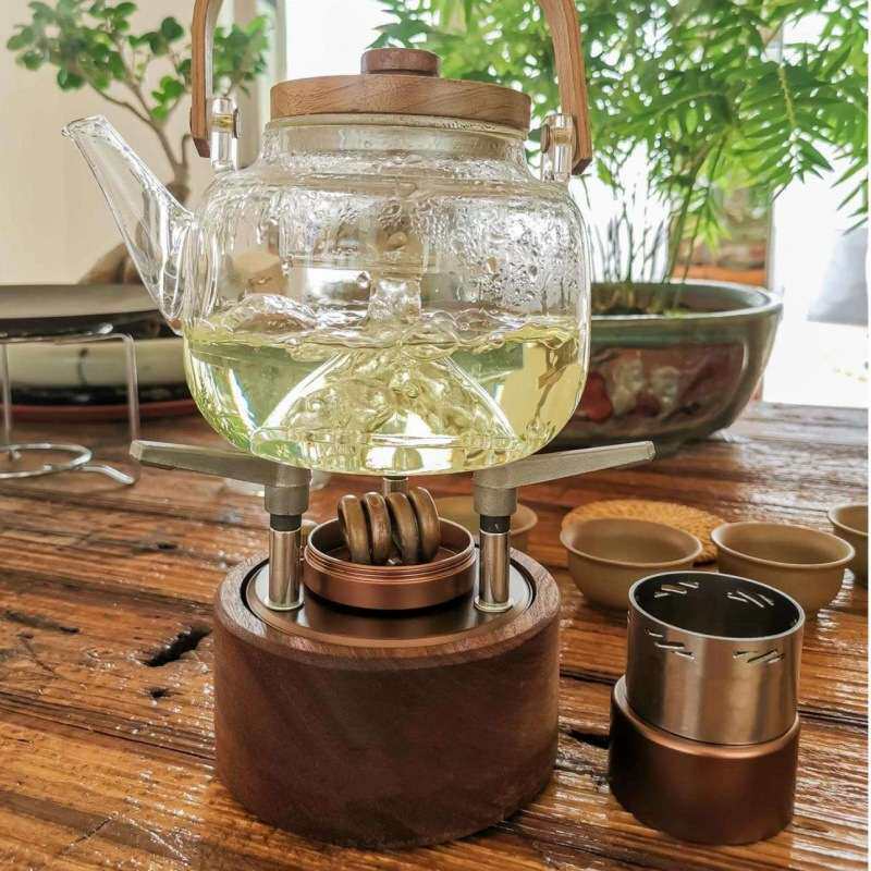 自增压酒精炉户外野餐一体猛火炉家用烧水自带增压气化炉煮茶炉具