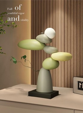 摆件客厅高级感石来运转摆件轻奢卧室创意客玄关客厅电视柜装饰