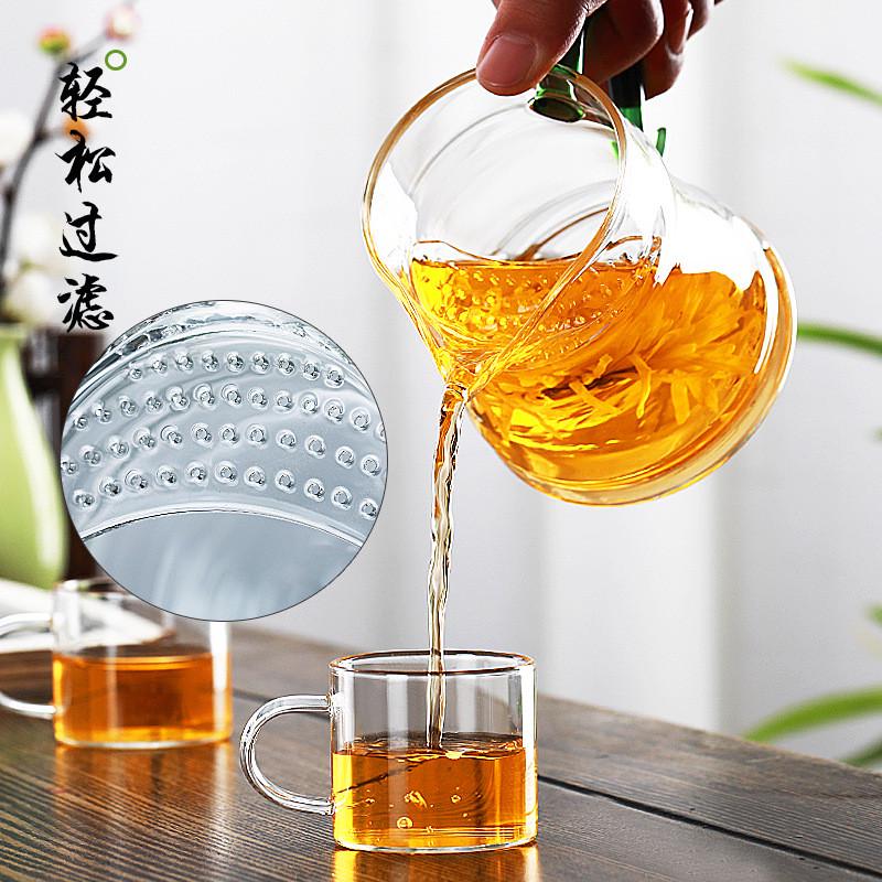 耐热玻璃茶壶月牙泡茶壶家用过滤一体公道杯茶水分离绿茶冲泡茶器