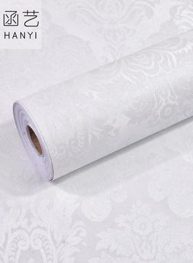 银灰色蚕丝花纹壁纸家用墙壁纸自贴卧室墙纸客厅2024新款自粘防水