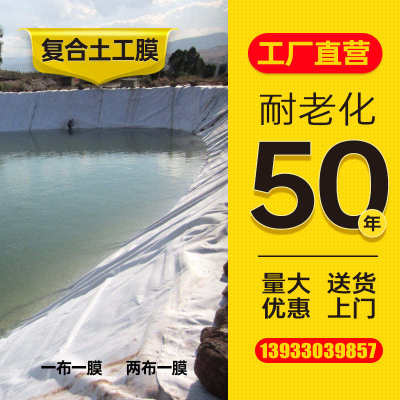 防渗膜鱼塘防渗复合土工膜两布一膜加厚一布一膜池塘