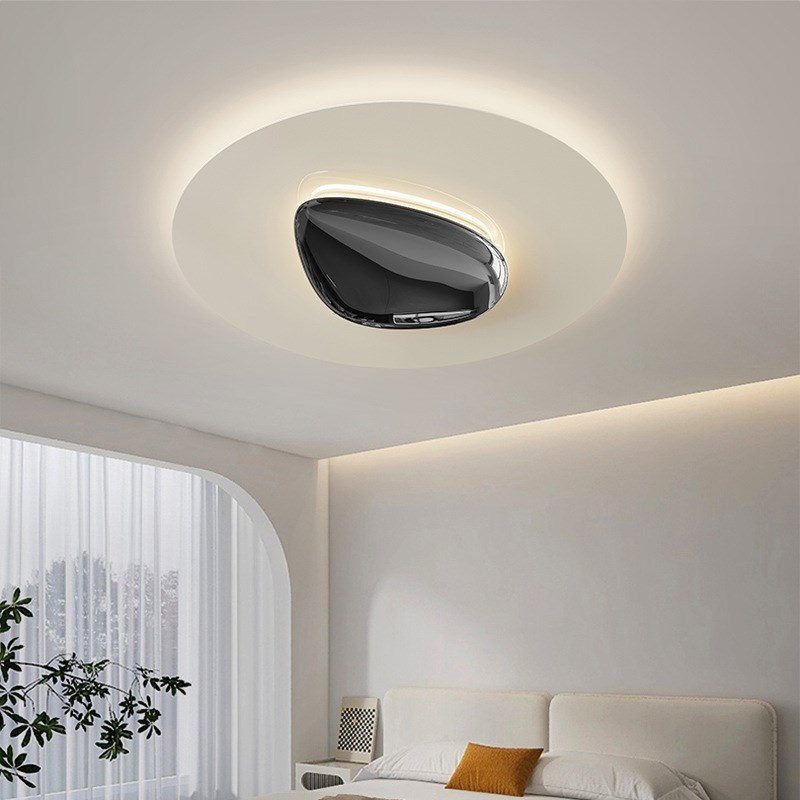 卧室灯北欧感鹅卵石吸顶灯y简约现代大气轻奢主卧2024