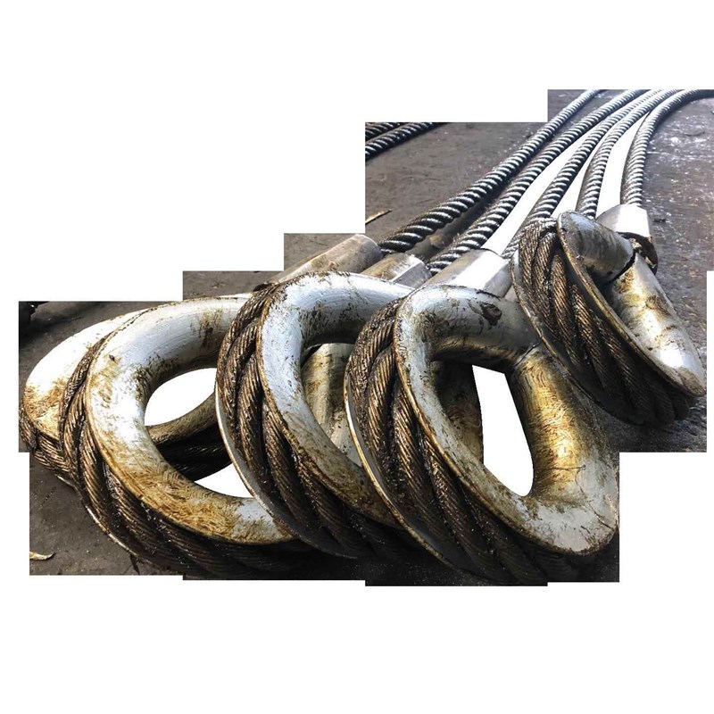 厂家直供 钢丝绳压制索具 镀锌钢丝绳K压制四肢索具 库存充足