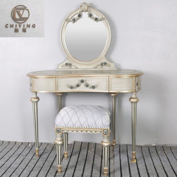 实木梳妆台整套法式妆欧式雕花驰莺梳高端镜子化妆桌轻奢桌带别墅