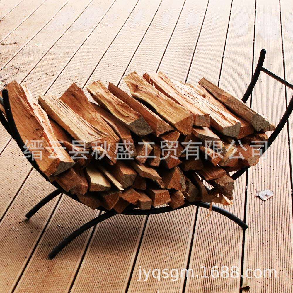 木柴堆放架烧烤储木架防潮欧式铁艺柴火架户外露营壁炉工具放木头