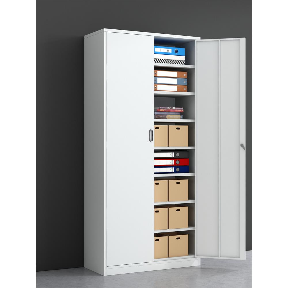 办公柜文件柜铁皮柜带锁多层五节档案柜玻璃门资料柜员工储物柜子