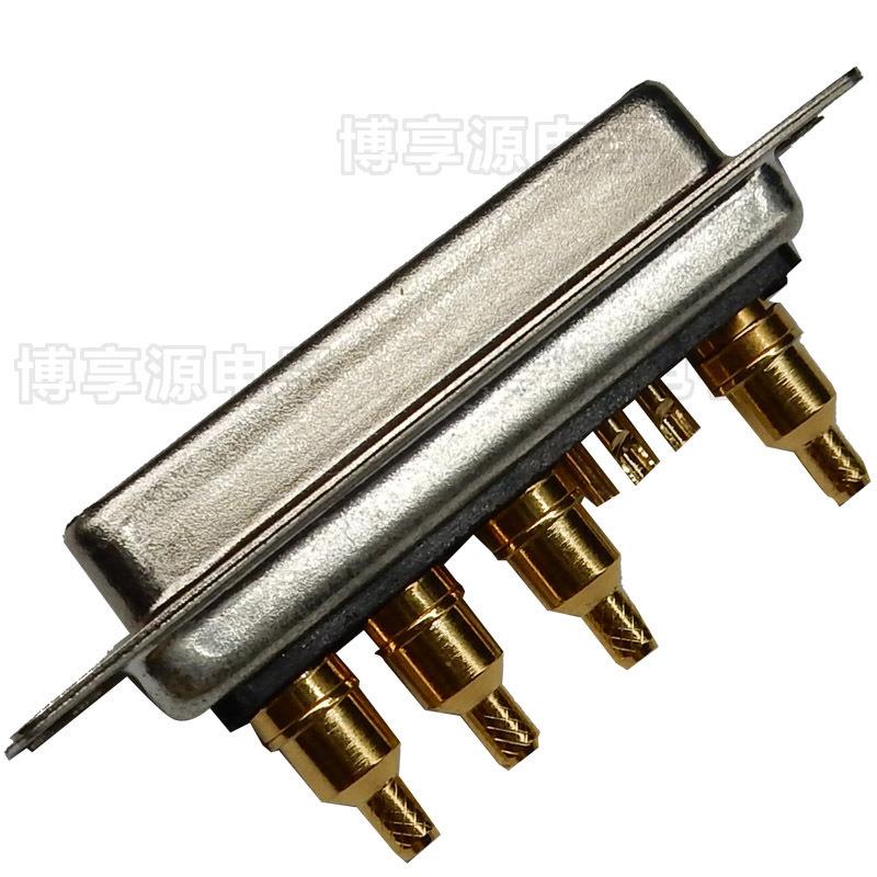 D-SUB9W4射频焊线式同轴母头 端子镀全金DB型射频同轴5+4母座插头