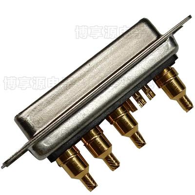 D-SUB9W4射频焊线式同轴母头 端子镀全金DB型射频同轴5+4母座插头