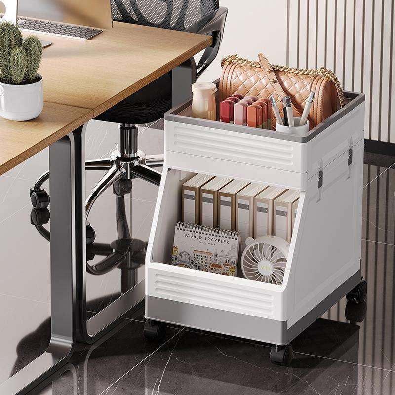小推车置物架办公家用桌边整理收纳落地式多层可移动大容量收纳架