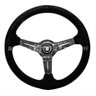 汽车改装方向盘 碳纤架赛车通用方向盘 改装14寸方向盘13085