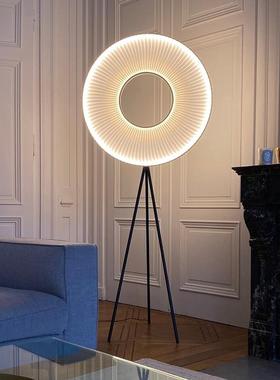 法国heures dix客厅卧室书房高级摆件立灯布艺装饰百褶led落地灯