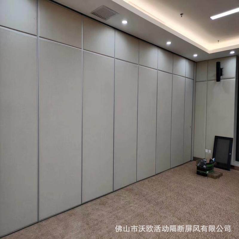 电动导轨桌面式活动办公桌隔断酒店折叠移动屏风书桌桌推拉吊轨