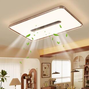 负离子数显无叶风扇灯客厅吸顶灯现代简约带净化风扇餐厅卧室主灯