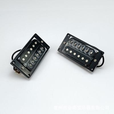 吉他拾音器 双线圈电吉他拾音器 黑黄拾音器 黑色外框