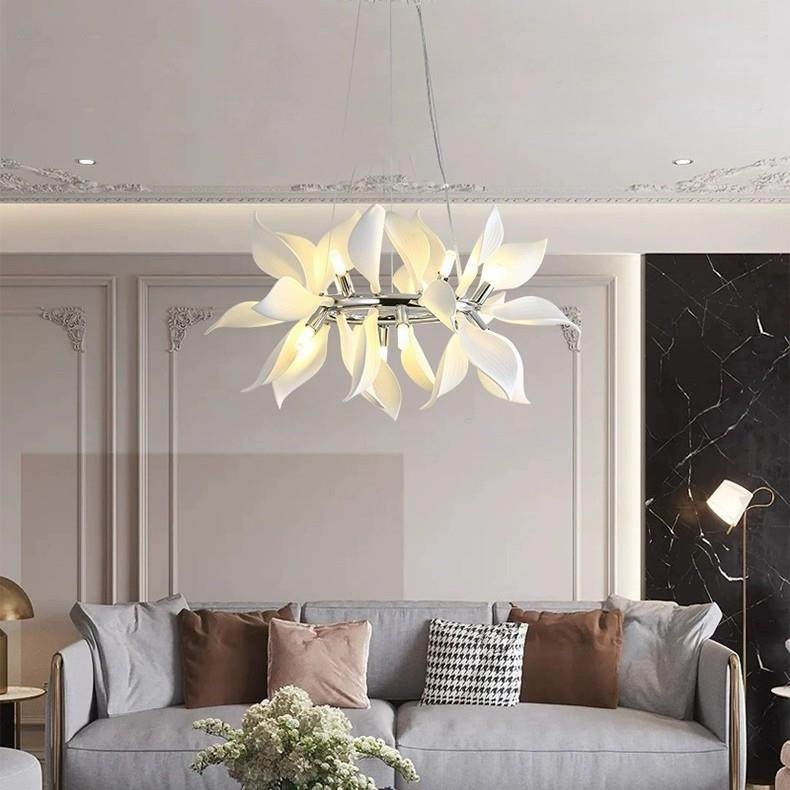 创意艺术蒲公英客厅餐厅吊灯北欧现代简约卧室圆环花瓣吊灯