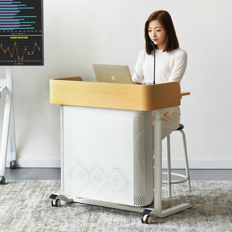 升降演讲台学校教室讲台桌移动y会议主持台报告发言台迎宾台接待