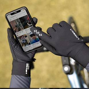 兰帕达骑行手套秋冬季全指公路车自行车山地抓绒保暖减震单车男女