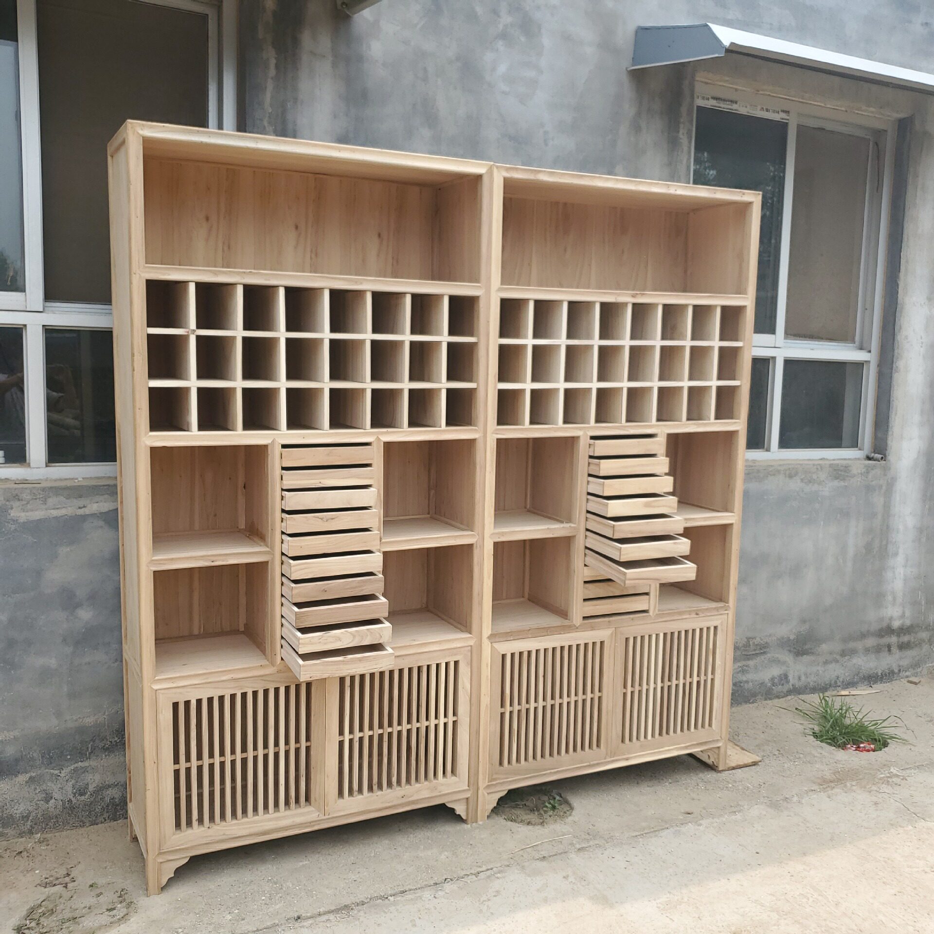 榆木新中式茶饼柜展柜禅意茶庄茶楼