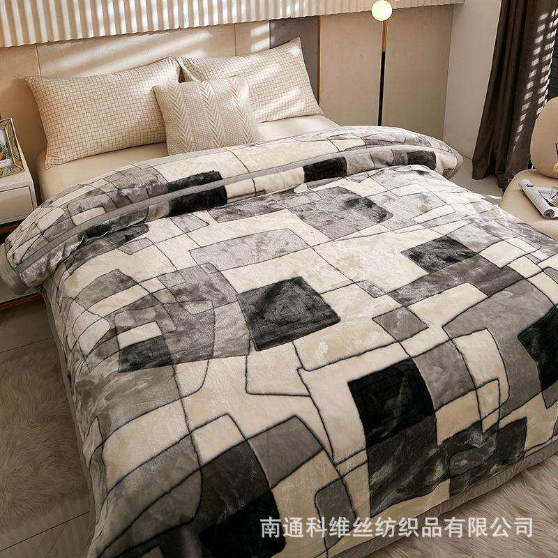 厂家拉舍尔毛毯双层加厚秋冬盖毯多用途加密绒毯升温快无静电