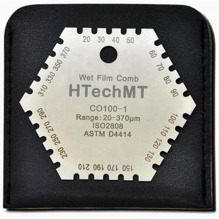 HTechMT CO100湿膜卡 梳规 湿膜测厚仪 六角梳规