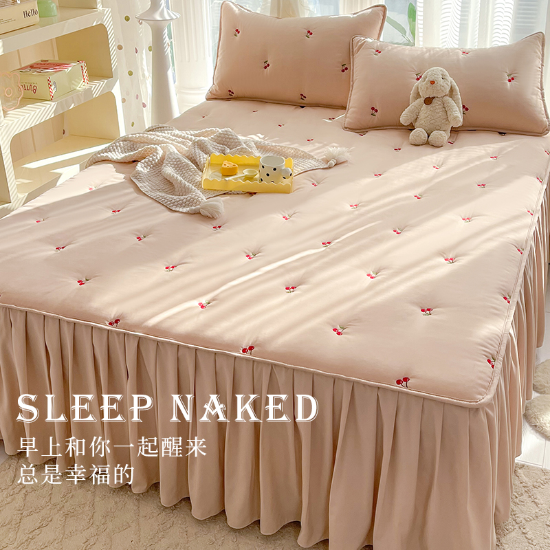 床罩床裙款床笠裙罩单件20v24新款四季通用床单床盖带裙边遮丑下