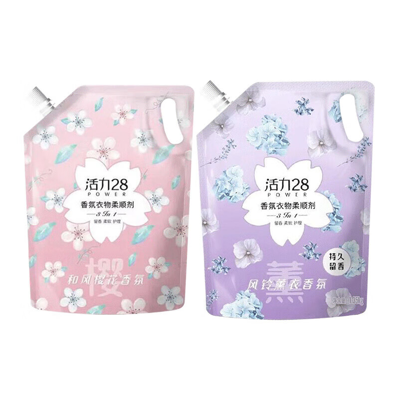 活力28柔顺剂衣物持久留香香氛防静电超香袋装补充装衣服蓬松液