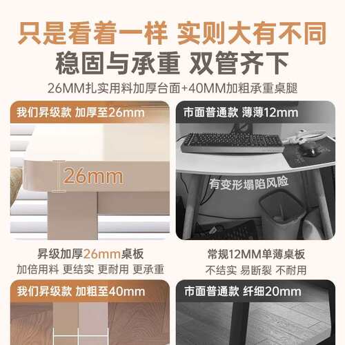 双人书桌家用学生电脑桌办公桌卧室女生梳妆台转角书桌书架一体桌