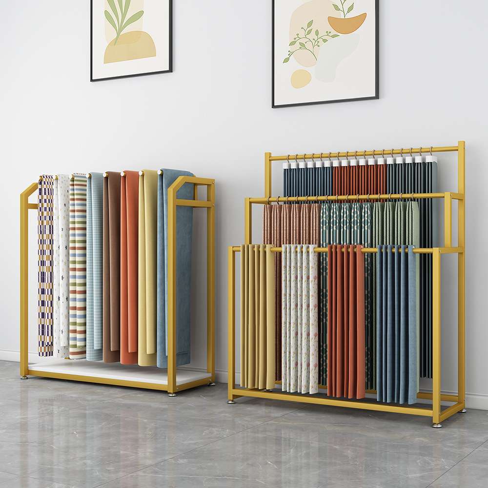 家纺被子展示架夏凉被毛毯展架家纺店货架展示架布料移动展垒德株