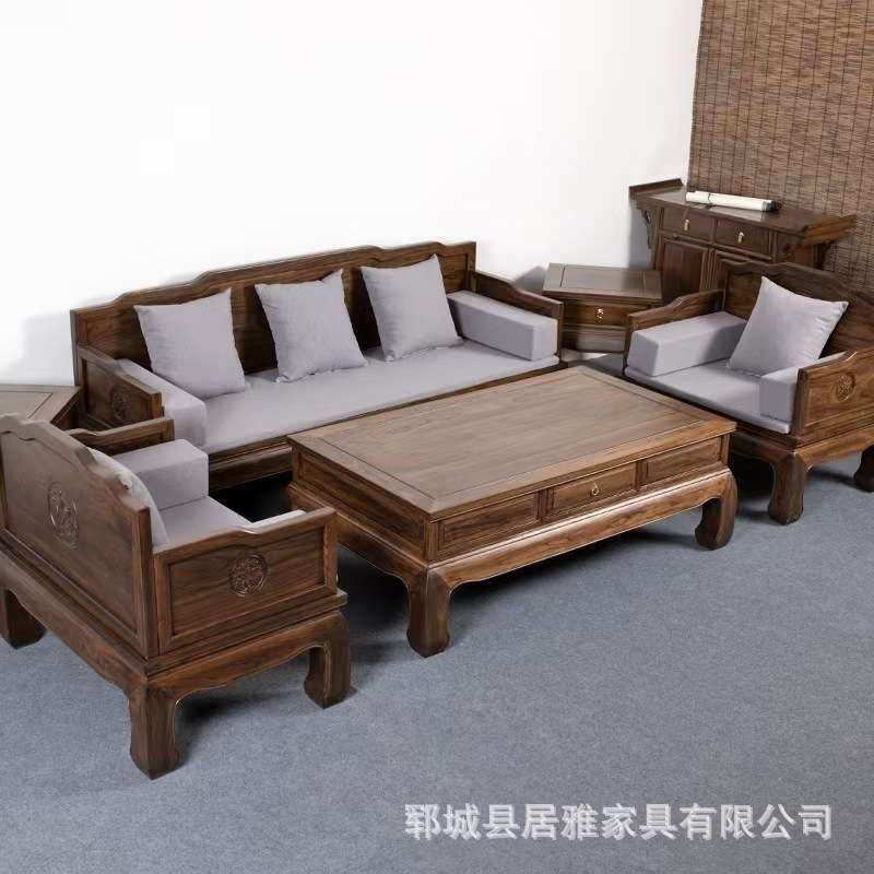 新中式实木沙发组合简约禅意老榆木明清古典榫卯中式客厅家具,鲜花速递/花卉仿真/绿植园艺,割草机/草坪机,淘宝优惠券,粉丝福利购,淘宝优惠卷