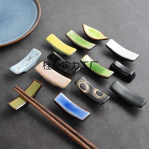 复古筷架窑变餐具筷子托餐厅公筷托日式桥型筷枕陶瓷家用筷