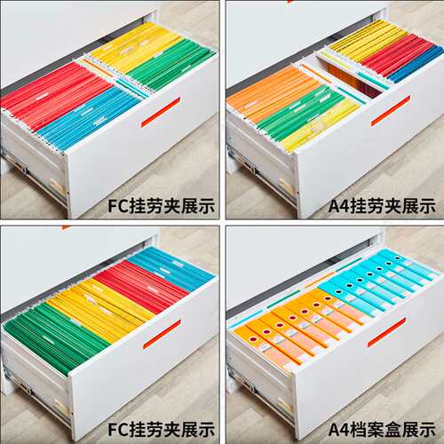 办公室文件柜铁皮柜资料凭证柜拆装带锁钢制储物柜矮柜收纳柜子