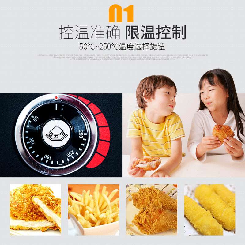 豹鼎台式电炸炉单缸双缸商用油炸炉电炸锅油炸机炸薯条炸鸡排炉