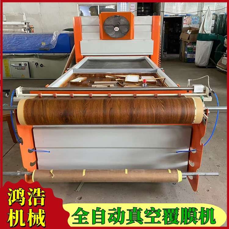 橱柜门PVC热转印覆膜机 自动裁膜锁扣 家具装饰圆弧形真空吸塑机