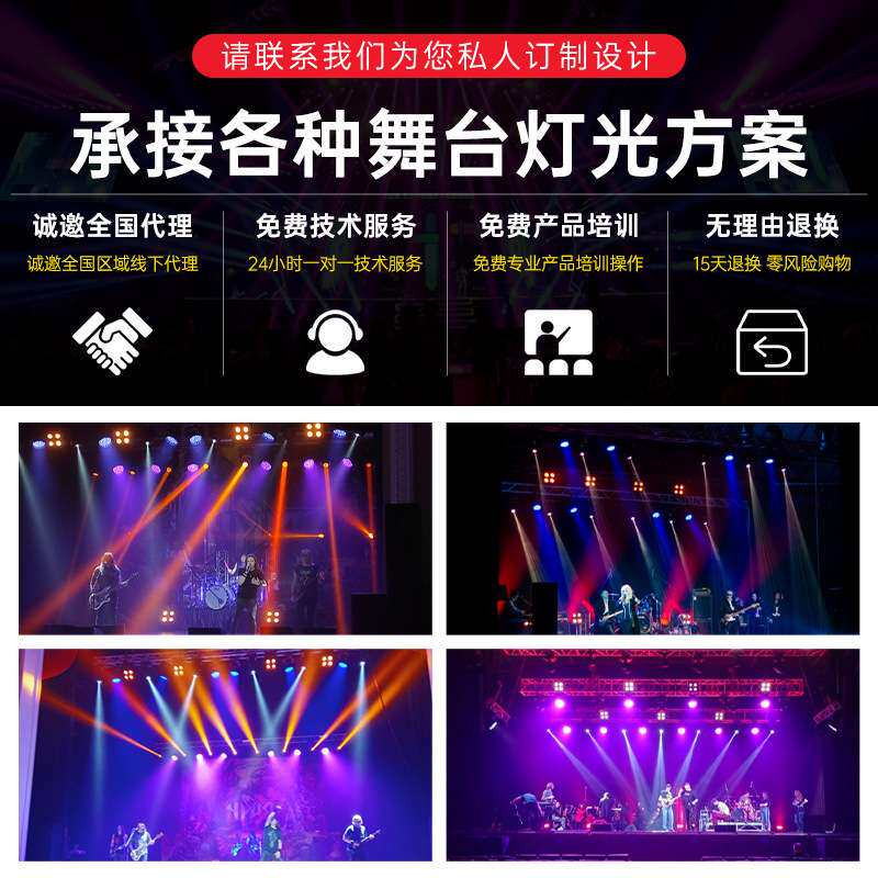 四眼摇头cob面光灯旋转补光灯200W酒吧清吧宴会厅舞台灯光