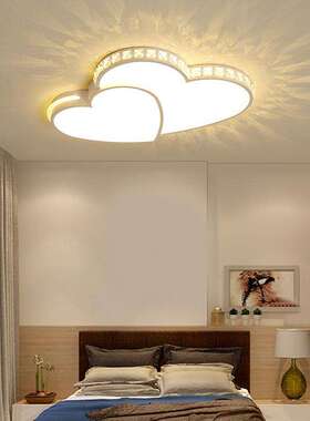 现代简约卧室水晶led吸顶灯房间灯客厅大厅主卧顶灯大气创意灯具