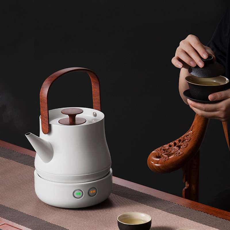 智蔚快速热水壶静音烧水壶恒温煮茶双层不锈钢内胆提梁壶