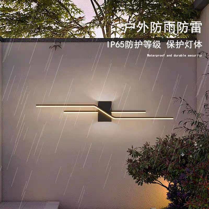 户外防水壁灯庭院照壁射灯线性洗墙灯别墅外墙投光线条灯庭院装饰