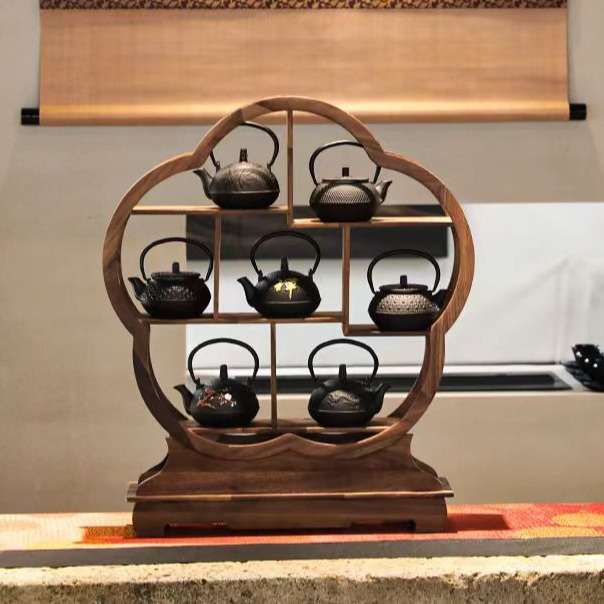 家用复古茶壶7件套装无涂层煮茶壶茶具铸铁茶壶户外围炉煮茶具