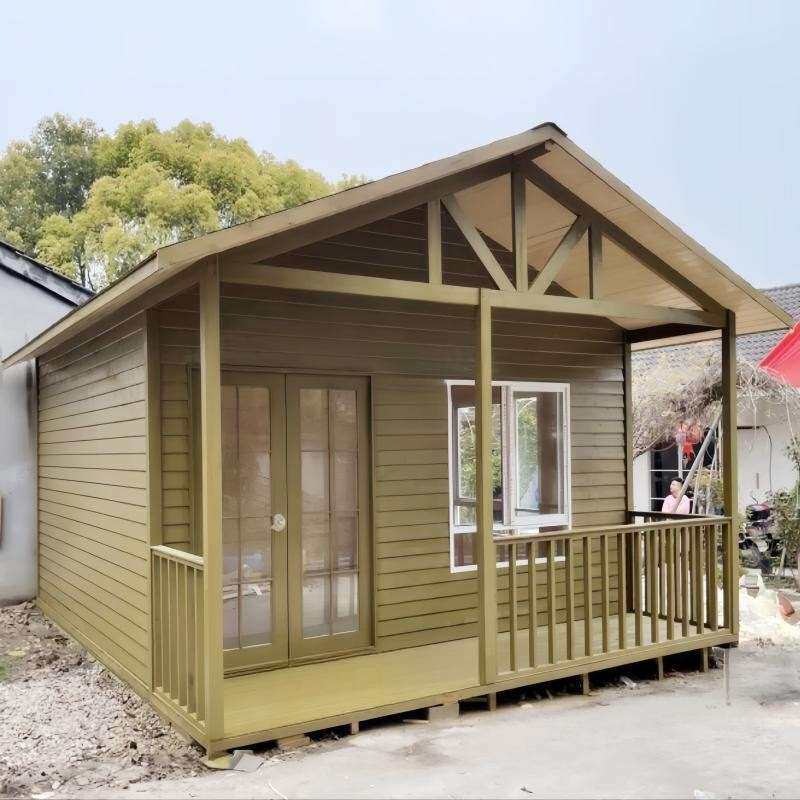 户外防腐小木屋移动售货亭庭院花园小型别墅储物间民宿住人木房子